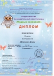Дипломы за участие во Всероссийском познавательном конкурсе Мудрый совенок 3 - 0002